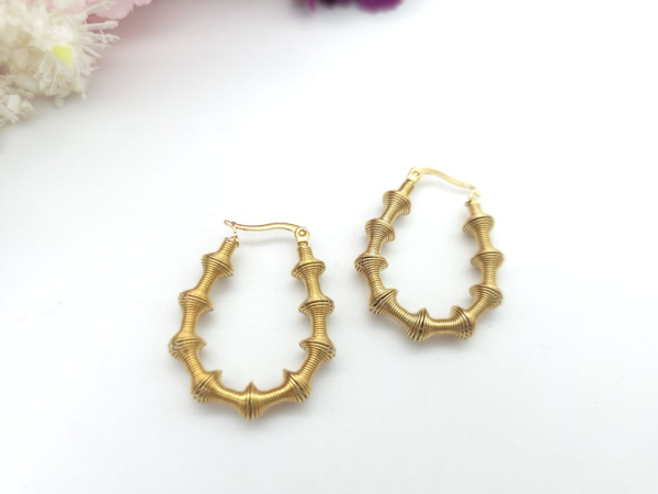 Spiral Creolen Ohrringe goldfarben Edelstahl